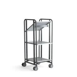 Hyllyvaunu ANGLE 3 hyllytasoa, 477x638x1300 mm