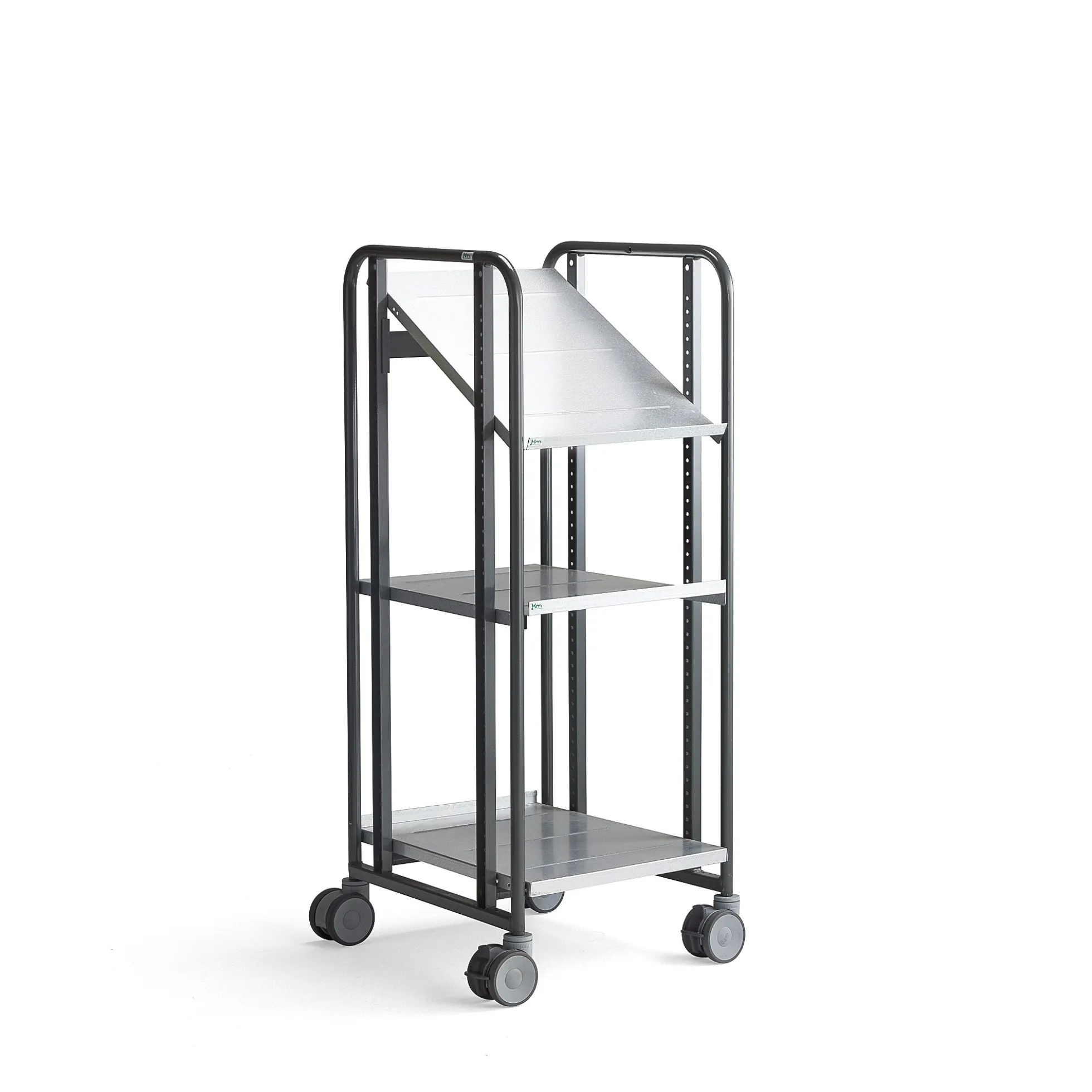 Hyllyvaunu ANGLE 3 hyllytasoa, 477x638x1300 mm