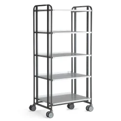 Hyllyvaunu ANGLE 5 hyllytasoa, 877x638x1850 mm