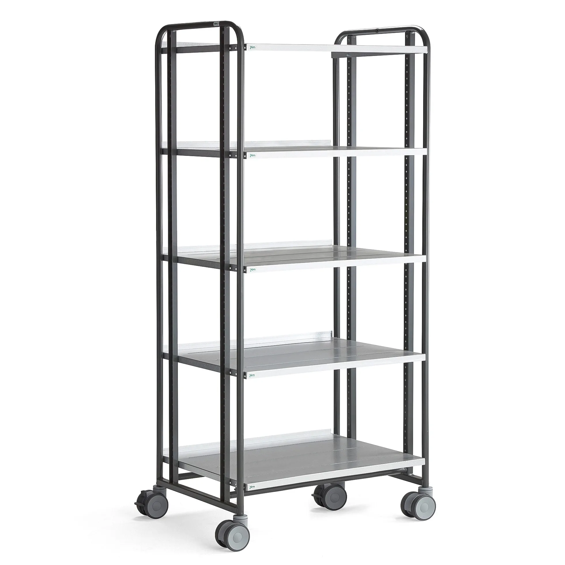 Hyllyvaunu ANGLE 5 hyllytasoa, 877x638x1850 mm