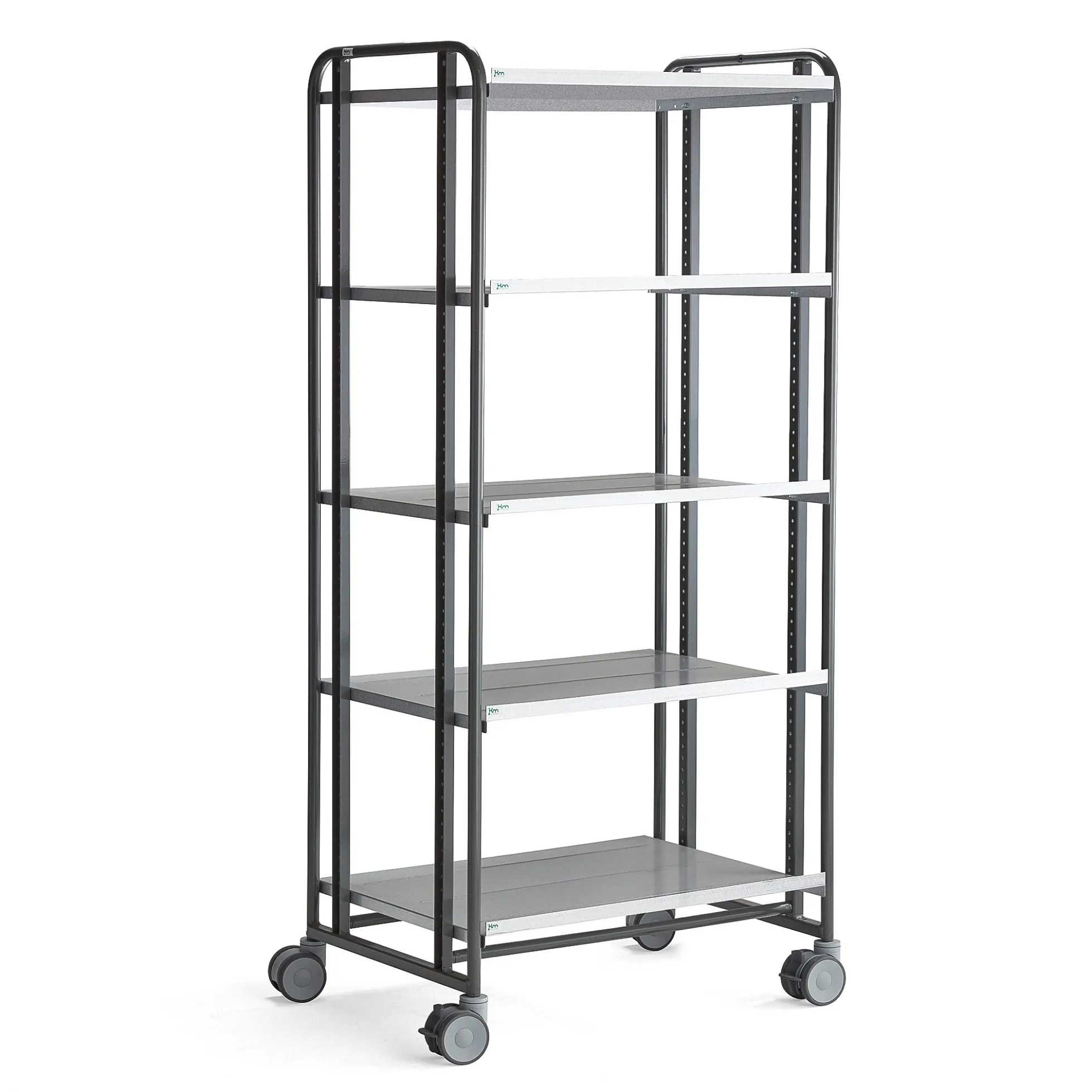 Hyllyvaunu ANGLE 5 hyllytasoa, 877x638x1850 mm