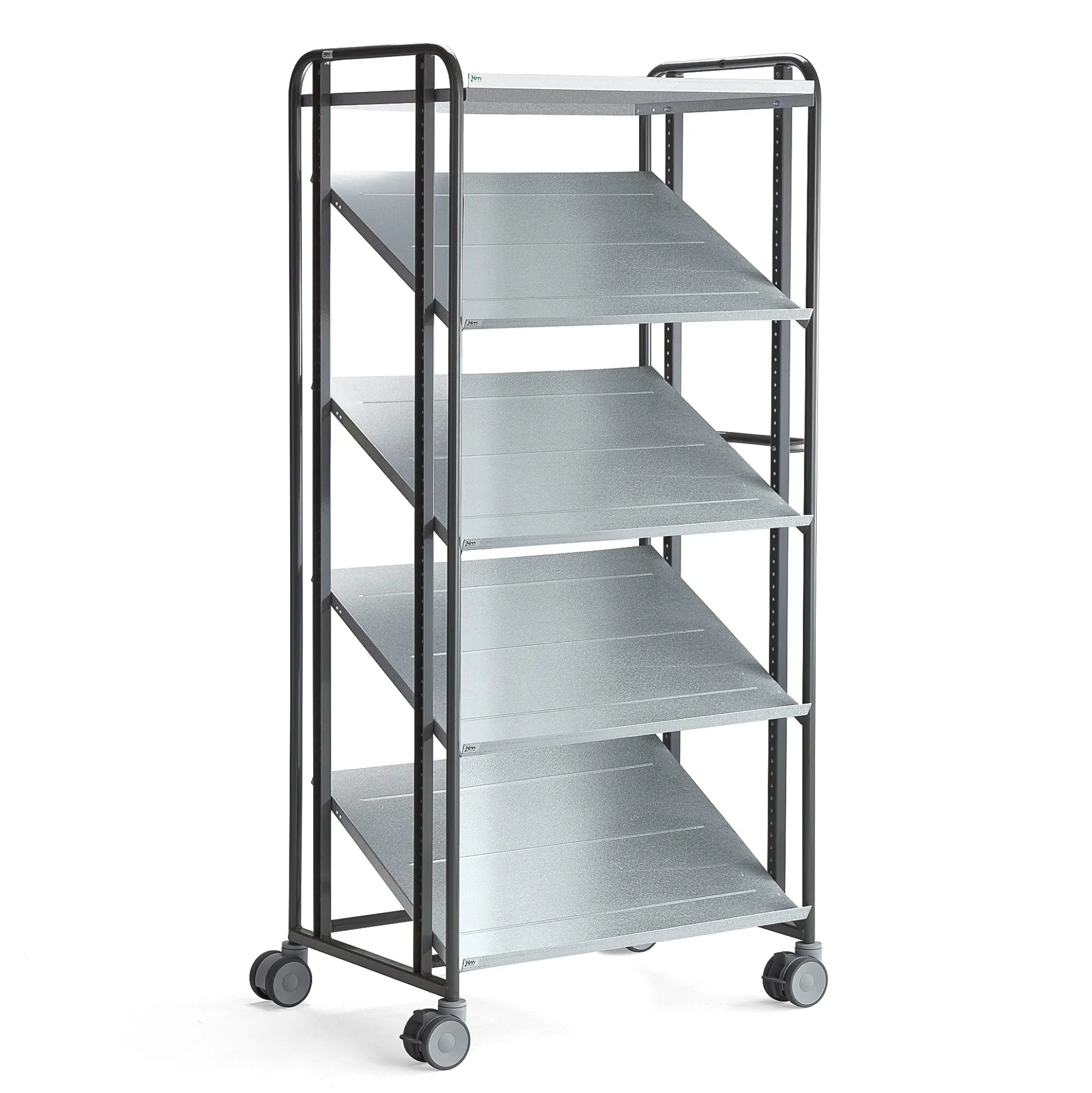 Hyllyvaunu ANGLE 5 hyllytasoa, 877x638x1850 mm