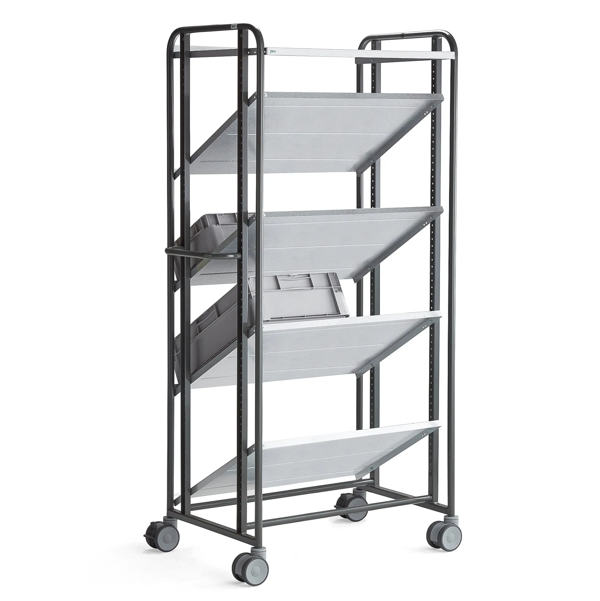 Hyllyvaunu ANGLE 5 hyllytasoa, 877x638x1850 mm