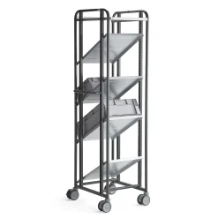 Hyllyvaunu ANGLE 5 hyllytasoa, 477x638x1850 mm