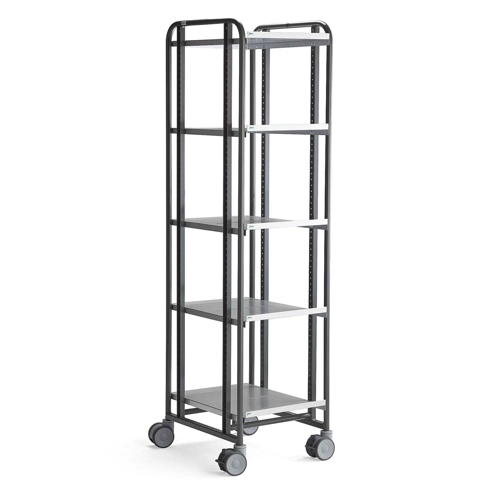 Hyllyvaunu ANGLE 5 hyllytasoa, 477x638x1850 mm