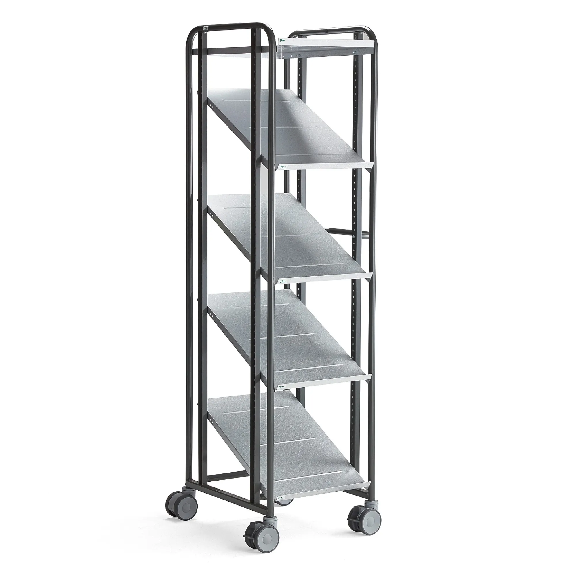 Hyllyvaunu ANGLE 5 hyllytasoa, 477x638x1850 mm