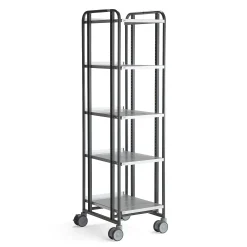 Hyllyvaunu ANGLE 5 hyllytasoa, 477x638x1850 mm