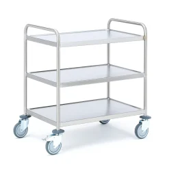 Hyllyvaunu CONVOY Ruostumaton, 100 kg, 3 hyllytasoa, 800x520x900 mm