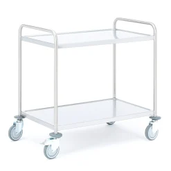 Hyllyvaunu CONVOY Ruostumaton, 100 kg, 2 hyllytasoa, 900x550x900 mm