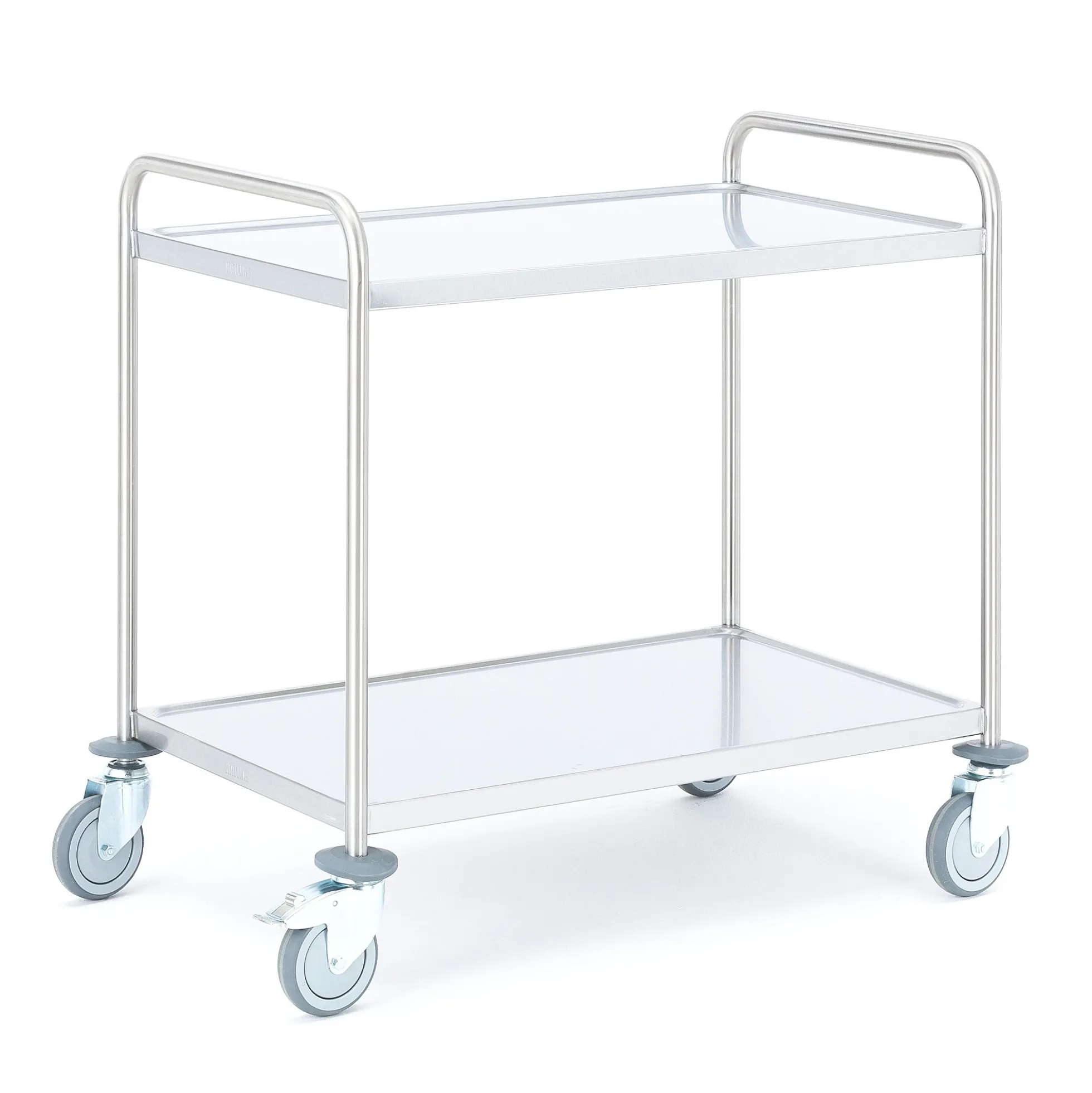 Hyllyvaunu CONVOY Ruostumaton, 100 kg, 2 hyllytasoa, 900x550x900 mm