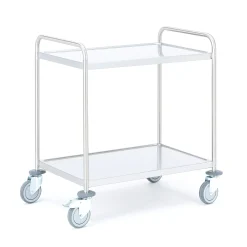 Hyllyvaunu CONVOY Ruostumaton, 100 kg, 2 hyllytasoa, 800x520x900 mm