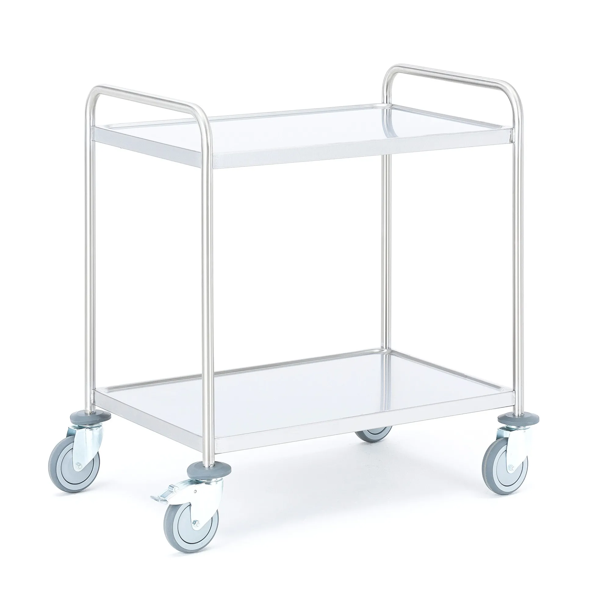 Hyllyvaunu CONVOY Ruostumaton, 100 kg, 2 hyllytasoa, 800x520x900 mm