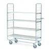 Hyllyvaunu CRAFT 4 hyllytasoa, 200 kg, 1200x425x1565 mm