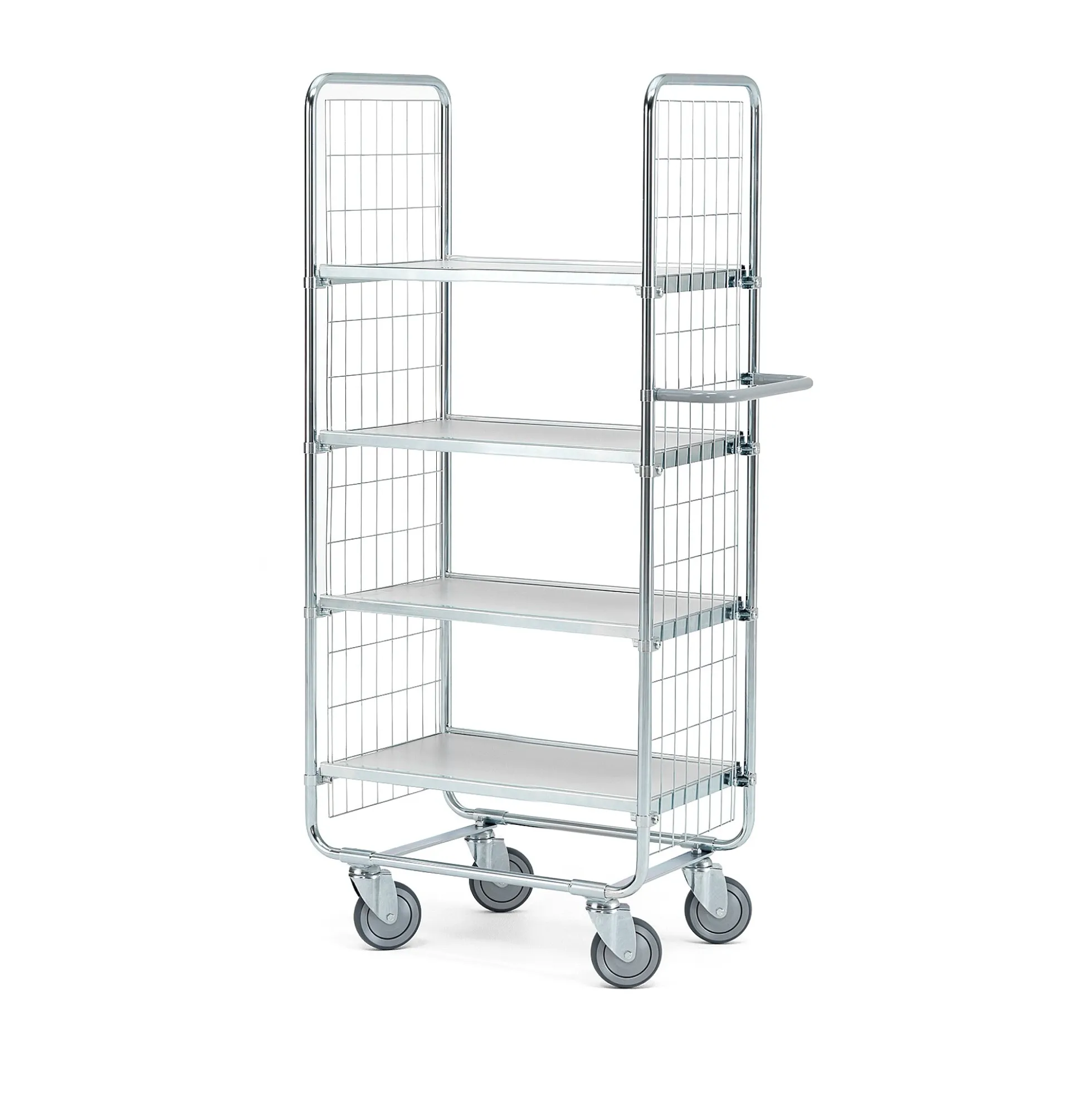 Hyllyvaunu CRAFT 4 hyllytasoa, 200 kg, 620x425x1565 mm