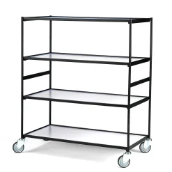 Hyllyvaunu LINER 4 hyllytasoa, 1250x640x1460 mm