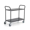 Hyllyvaunu TRANSIT 2 hyllyä, 900x440 mm, musta