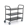 Hyllyvaunu TRANSIT 3 hyllyä, 900x440 mm, musta