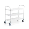 Hyllyvaunu TRANSIT 3 hyllyä, 900x440 mm, valkoinen