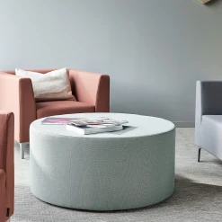 Istuinmoduuli CASUAL Ø 1000 mm, kangas CURA, vihreänharmaa