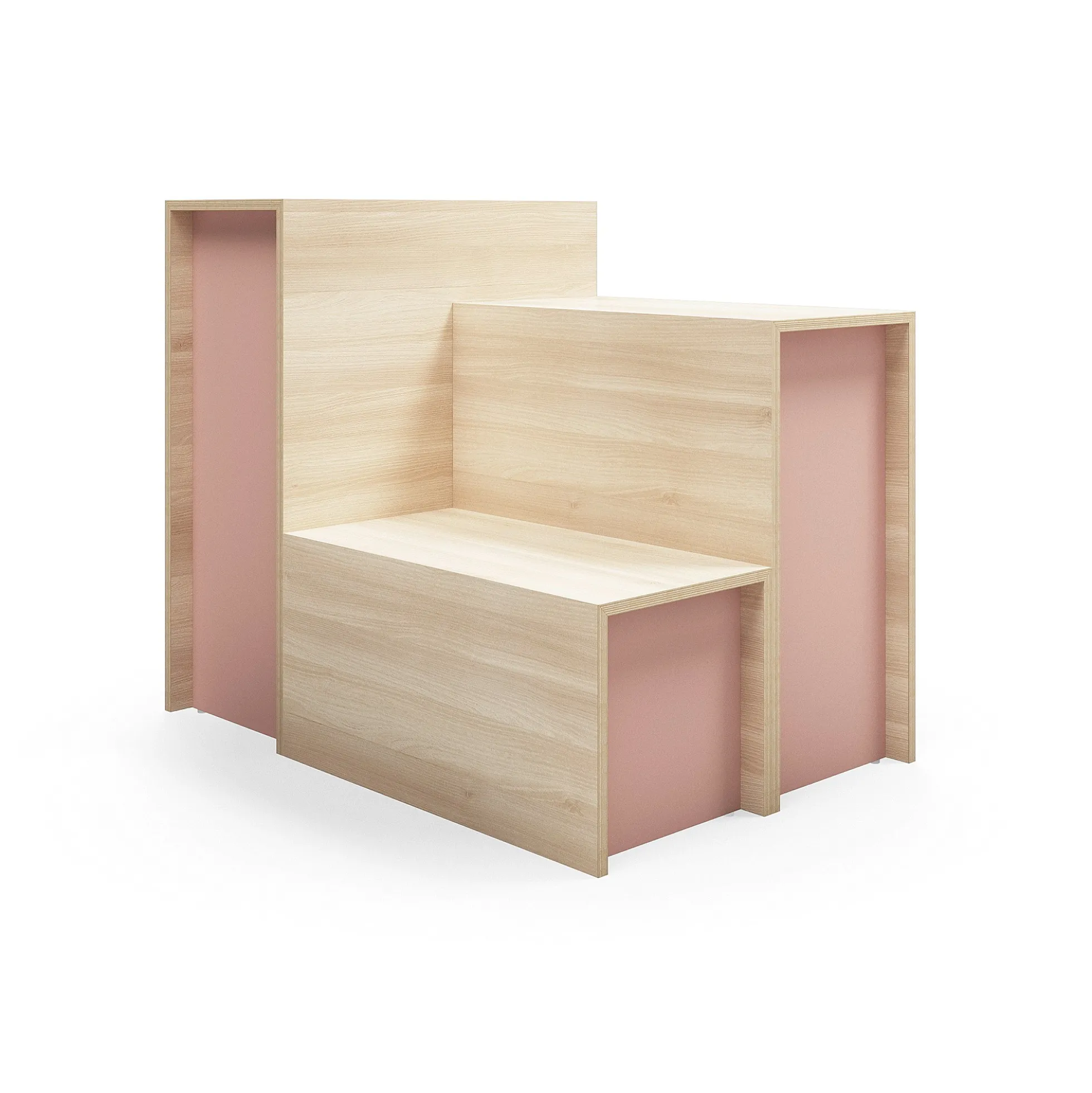 Istuinmoduuli TOGETHER 1000x800x400 mm, saarni, tummanpinkki