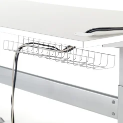 Johtokori pöydän alle 490x105x85 mm, hopeanharmaa
