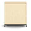 Kaappi QBUS 1 hylly, jalusta, kahvat, 868x800x420 mm, hopeanharmaa, koivu