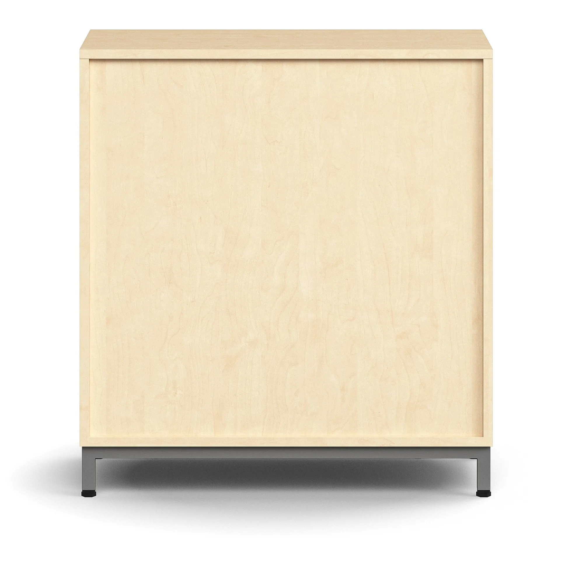 Kaappi QBUS 1 hylly, jalusta, kahvat, 868x800x420 mm, hopeanharmaa, koivu