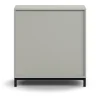Kaappi QBUS 1 hylly, jalusta, kahvat, 868x800x420 mm, musta, vaaleanharmaa