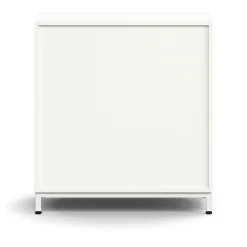 Kaappi QBUS 1 hylly, jalusta, kahvat, 868x800x420 mm, valkoinen