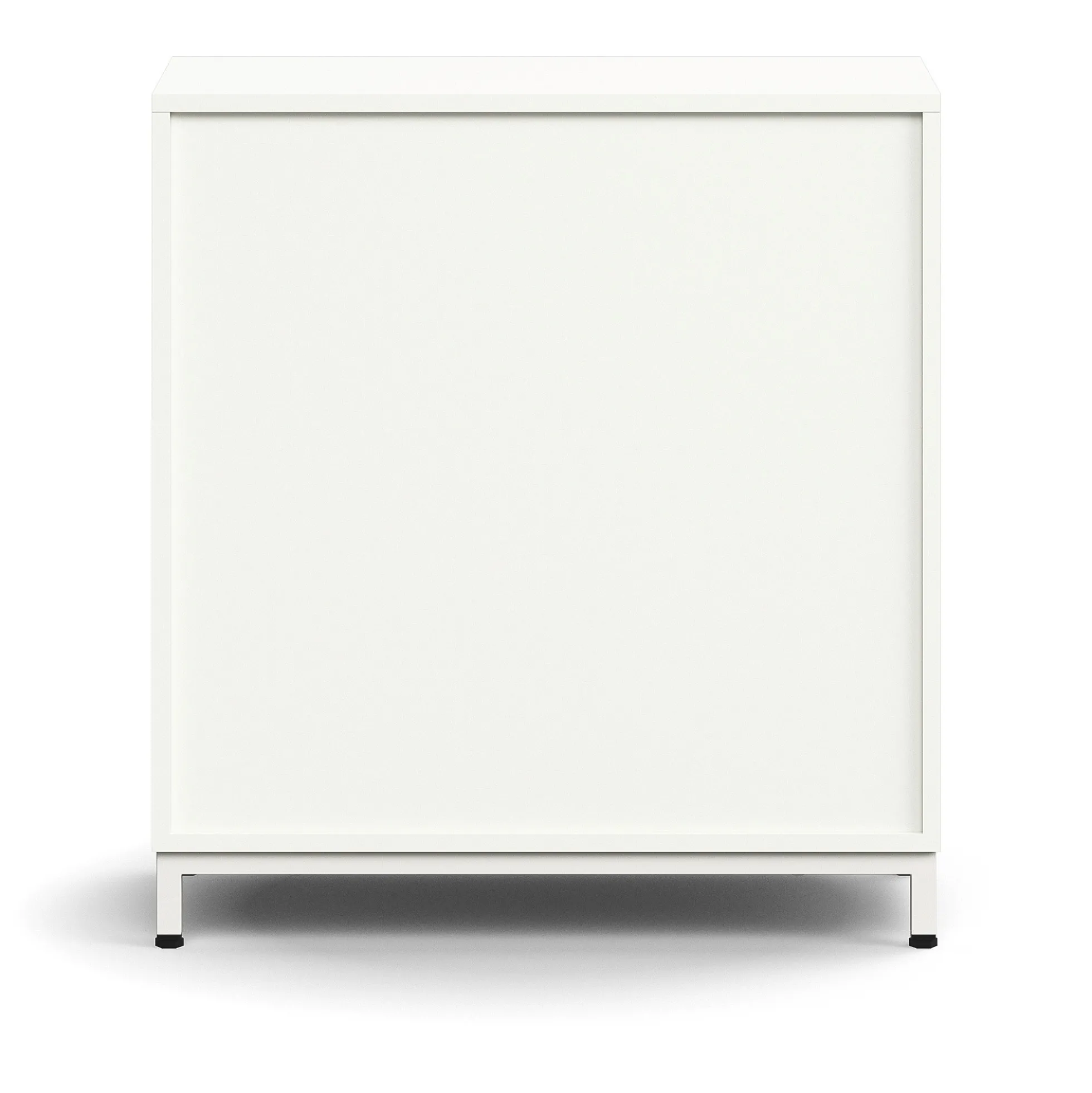 Kaappi QBUS 1 hylly, jalusta, kahvat, 868x800x420 mm, valkoinen