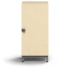 Kaappi QBUS 1 hylly, jalusta, kahva, 868x400x420 mm, hopeanharmaa, koivu