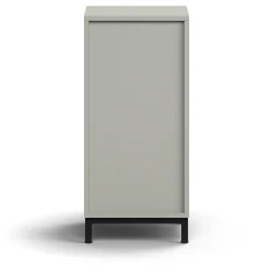 Kaappi QBUS 1 hylly, jalusta, kahva, 868x400x420 mm, musta, vaaleanharmaa