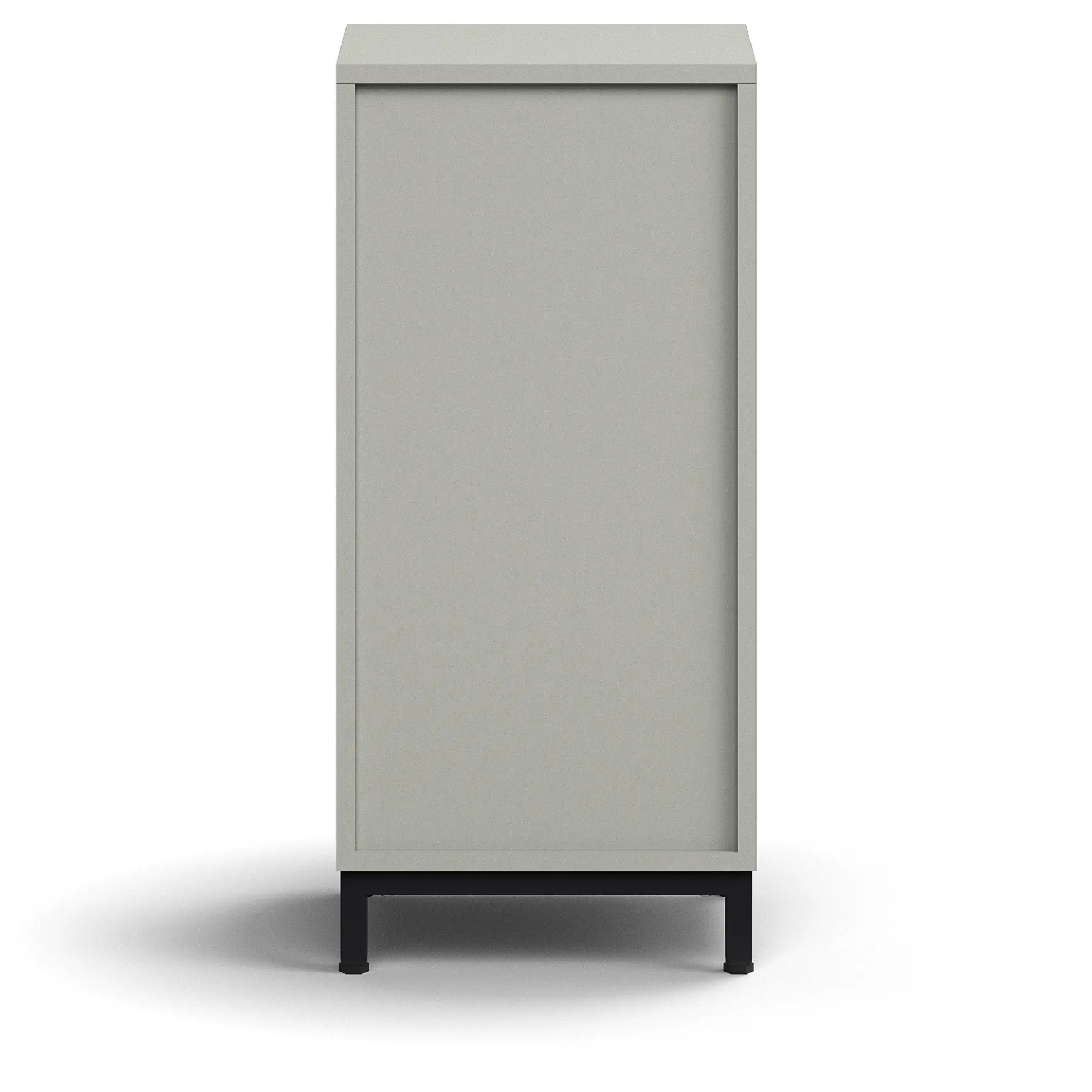 Kaappi QBUS 1 hylly, jalusta, kahva, 868x400x420 mm, musta, vaaleanharmaa