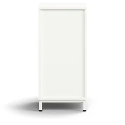 Kaappi QBUS 1 hylly, jalusta, kahva, 868x400x420 mm, valkoinen