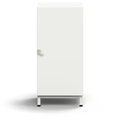 Kaappi QBUS 1 hylly, jalusta, kahva, 868x400x420 mm, valkoinen