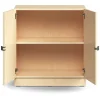 Kaappi QBUS 1 hylly, sokkeli, kahvat, 868x800x420 mm, koivu
