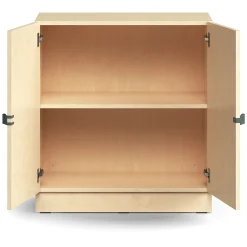 Kaappi QBUS 1 hylly, sokkeli, kahvat, 868x800x420 mm, koivu
