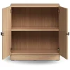Kaappi QBUS 1 hylly, sokkeli, kahvat, 868x800x420 mm, tammi