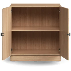 Kaappi QBUS 1 hylly, sokkeli, kahvat, 868x800x420 mm, tammi