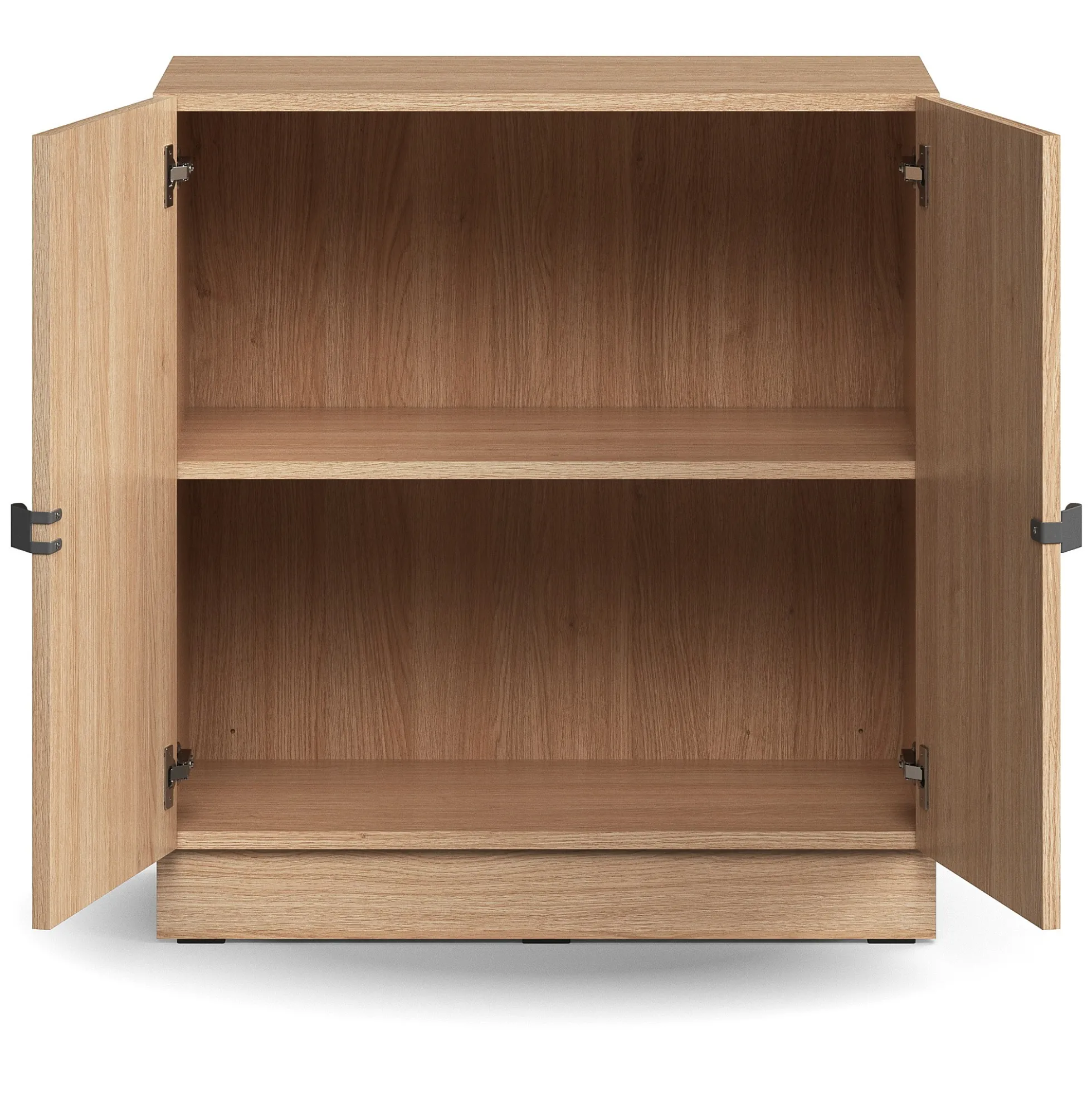Kaappi QBUS 1 hylly, sokkeli, kahvat, 868x800x420 mm, tammi