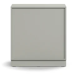 Kaappi QBUS 1 hylly, sokkeli, kahvat, 868x800x420 mm, vaaleanharmaa