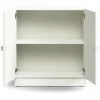 Kaappi QBUS 1 hylly, sokkeli, kahvat, 868x800x420 mm, valkoinen
