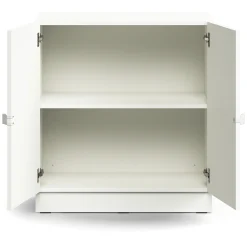 Kaappi QBUS 1 hylly, sokkeli, kahvat, 868x800x420 mm, valkoinen