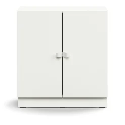 Kaappi QBUS 1 hylly, sokkeli, kahvat, 868x800x420 mm, valkoinen