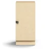 Kaappi QBUS 1 hylly, sokkeli, kahva, 868x400x420 mm, koivu