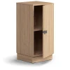 Kaappi QBUS 1 hylly, sokkeli, kahva, 868x400x420 mm, tammi