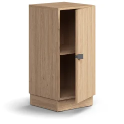 Kaappi QBUS 1 hylly, sokkeli, kahva, 868x400x420 mm, tammi