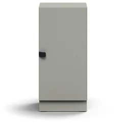Kaappi QBUS 1 hylly, sokkeli, kahva, 868x400x420 mm, vaaleanharmaa