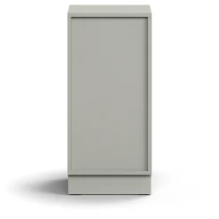Kaappi QBUS 1 hylly, sokkeli, kahva, 868x400x420 mm, vaaleanharmaa