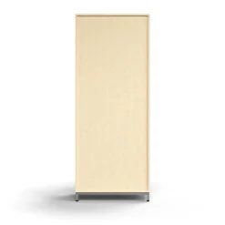 Kaappi QBUS 4 hyllytasoa, jalusta, kahvat, 2020x800x420 mm, hopeanharmaa, koivu